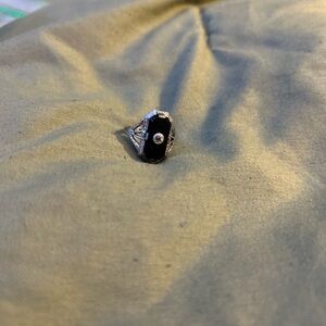 Chic Black and Silver Ring